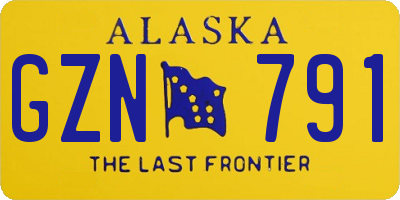 AK license plate GZN791