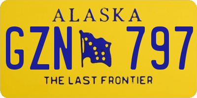 AK license plate GZN797