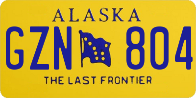 AK license plate GZN804