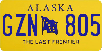 AK license plate GZN805