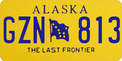 AK license plate GZN813