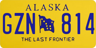 AK license plate GZN814