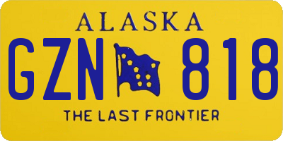 AK license plate GZN818