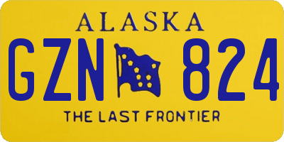 AK license plate GZN824