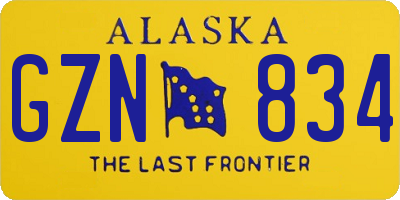 AK license plate GZN834