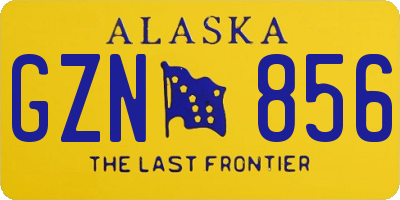 AK license plate GZN856