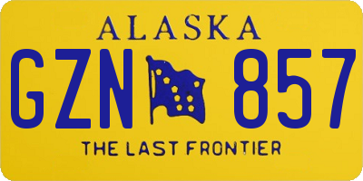 AK license plate GZN857