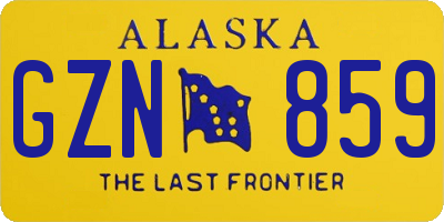 AK license plate GZN859