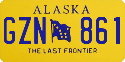 AK license plate GZN861