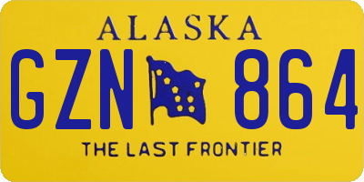 AK license plate GZN864