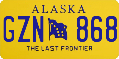 AK license plate GZN868