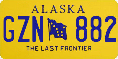 AK license plate GZN882