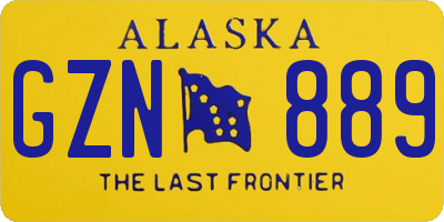 AK license plate GZN889