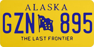 AK license plate GZN895