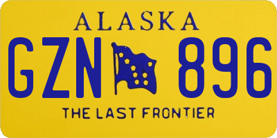 AK license plate GZN896