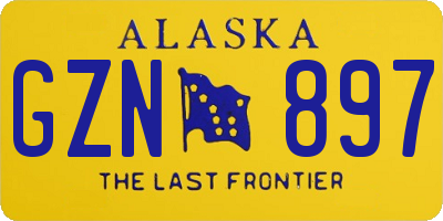 AK license plate GZN897