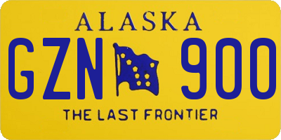 AK license plate GZN900