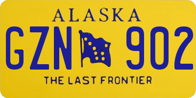 AK license plate GZN902