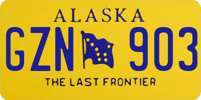 AK license plate GZN903