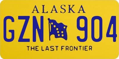 AK license plate GZN904