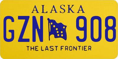 AK license plate GZN908