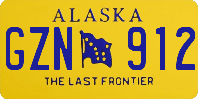 AK license plate GZN912