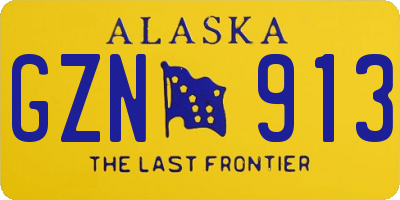 AK license plate GZN913