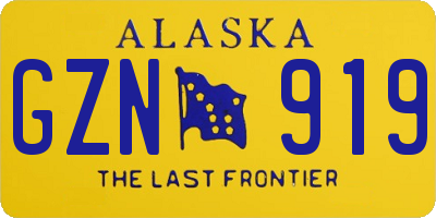 AK license plate GZN919