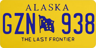 AK license plate GZN938