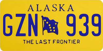 AK license plate GZN939