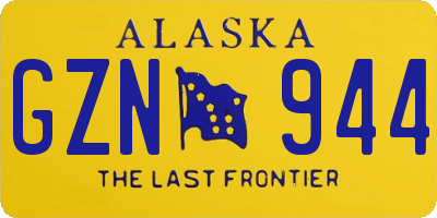 AK license plate GZN944