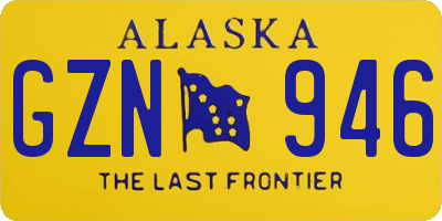 AK license plate GZN946