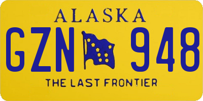 AK license plate GZN948