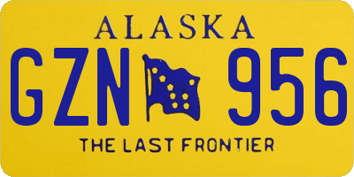 AK license plate GZN956