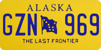 AK license plate GZN969