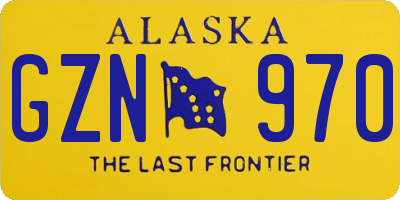 AK license plate GZN970