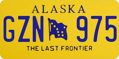 AK license plate GZN975