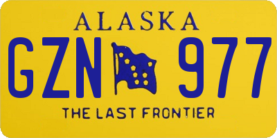 AK license plate GZN977