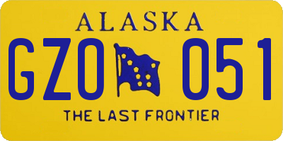 AK license plate GZO051