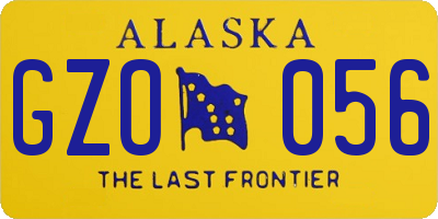 AK license plate GZO056