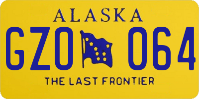 AK license plate GZO064