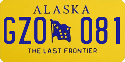 AK license plate GZO081