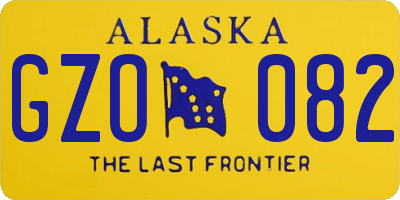 AK license plate GZO082