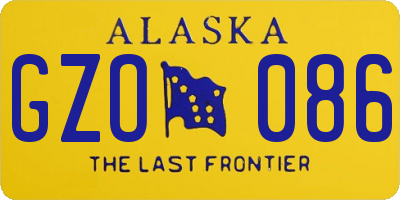 AK license plate GZO086