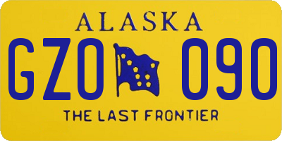 AK license plate GZO090