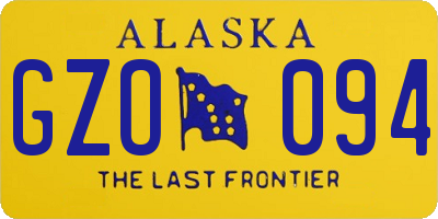 AK license plate GZO094