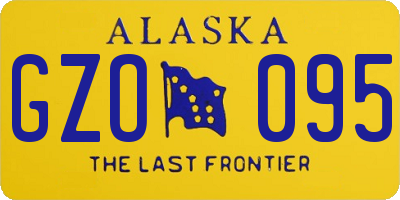 AK license plate GZO095