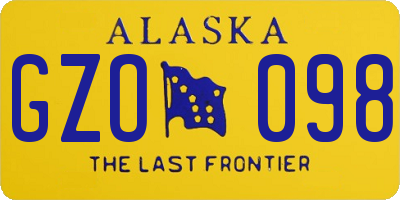 AK license plate GZO098