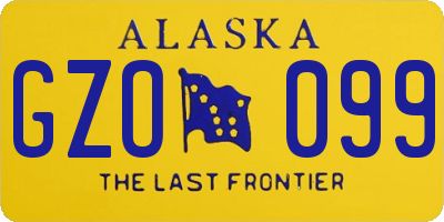 AK license plate GZO099