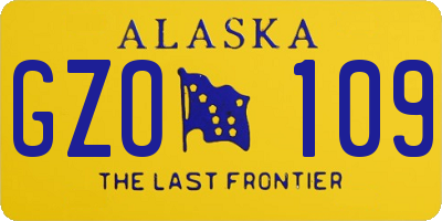 AK license plate GZO109